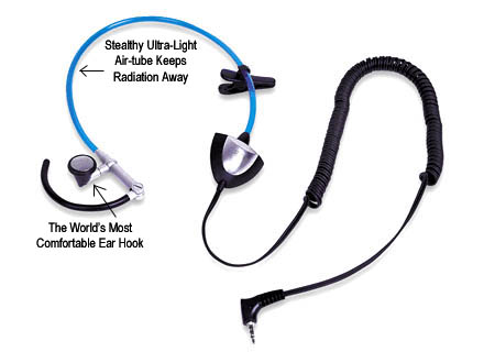 airtube headset, bluetube headset, cell phone radiation protection, bluetooth protection