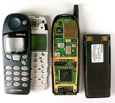 The parts of a cell phone